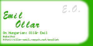emil ollar business card